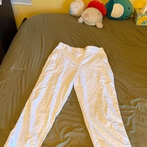Banana Republic Cream Linen-Blend Pants